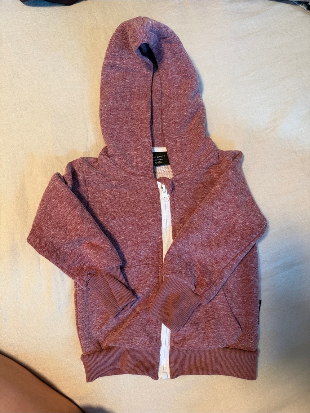 Little Bipsy Zip-Up Hoodie - Dusty Rose